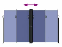 Toldo lateral retráctil 200x1000 cm ES122963 Azul