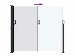 Toldo lateral retráctil 180x600 cm ES390822 Blanco Clearance