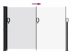Toldo lateral retráctil 140x600 cm ES502852 Blanco Discount