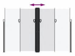 Toldo lateral retráctil 220x1200 cm ES196519^ Sale