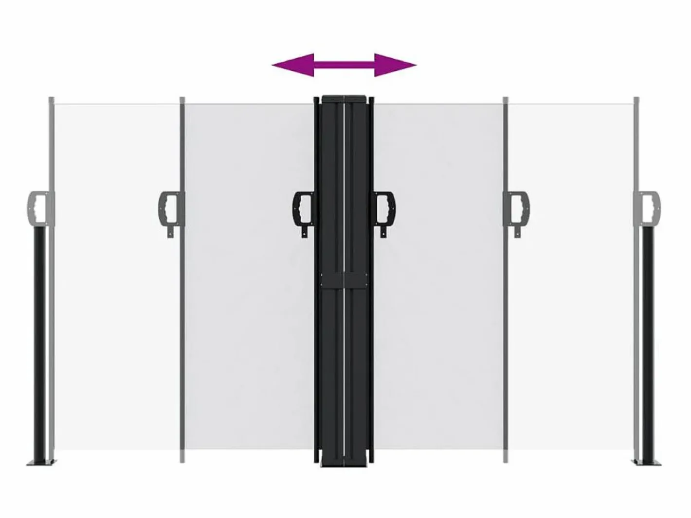 Marquesina|Toldo lateral retráctil 140x600 cm ES547128