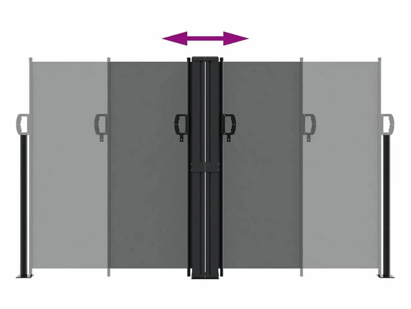 Marquesina|Toldo lateral retráctil 140x600 cm ES738710