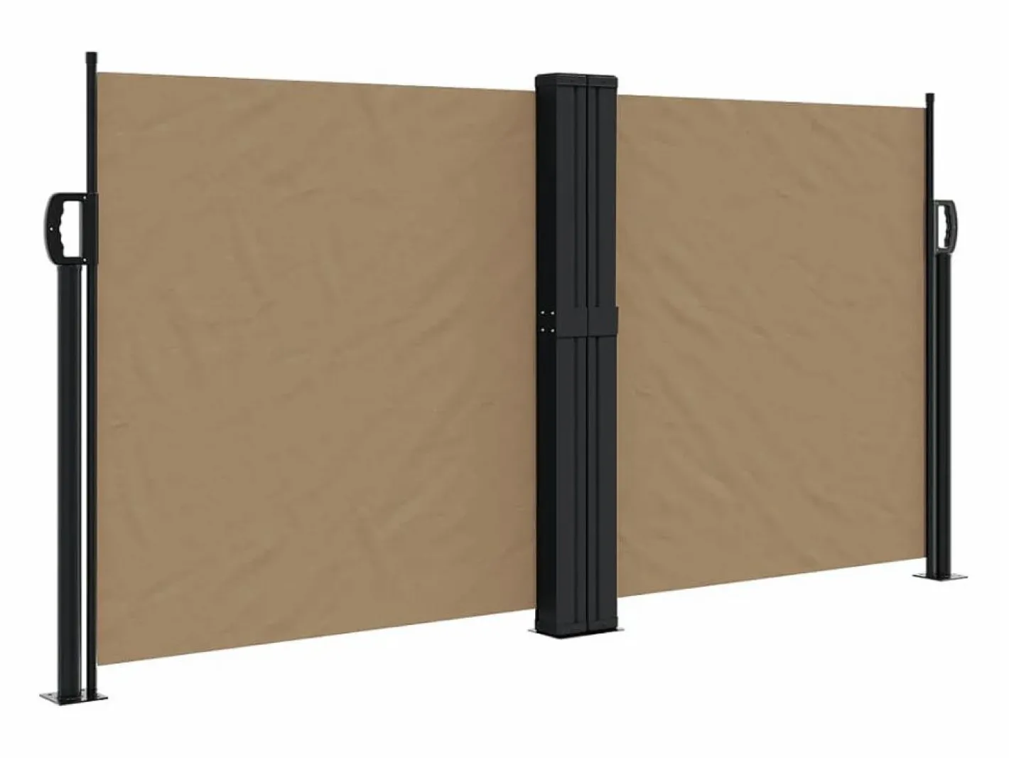 Toldo lateral retráctil gris taupe 120x1000 cm ES863929^