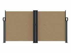 Toldo lateral retráctil gris taupe 120x1000 cm ES863929^