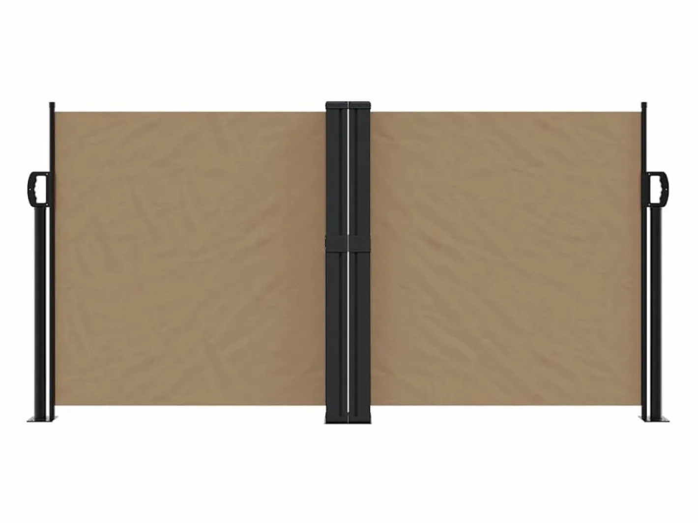 Toldo lateral retráctil gris taupe 120x1000 cm ES863929^
