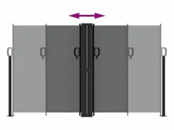 Toldo lateral retráctil 140x1200 cm ES766090 Gris antracita Sale