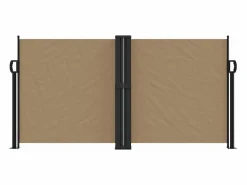 Marquesina|Toldo lateral retráctil gris taupe 120x600 cm ES738201