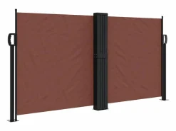 Marquesina|Toldo lateral retráctil marrón 120x600 cm ES738611