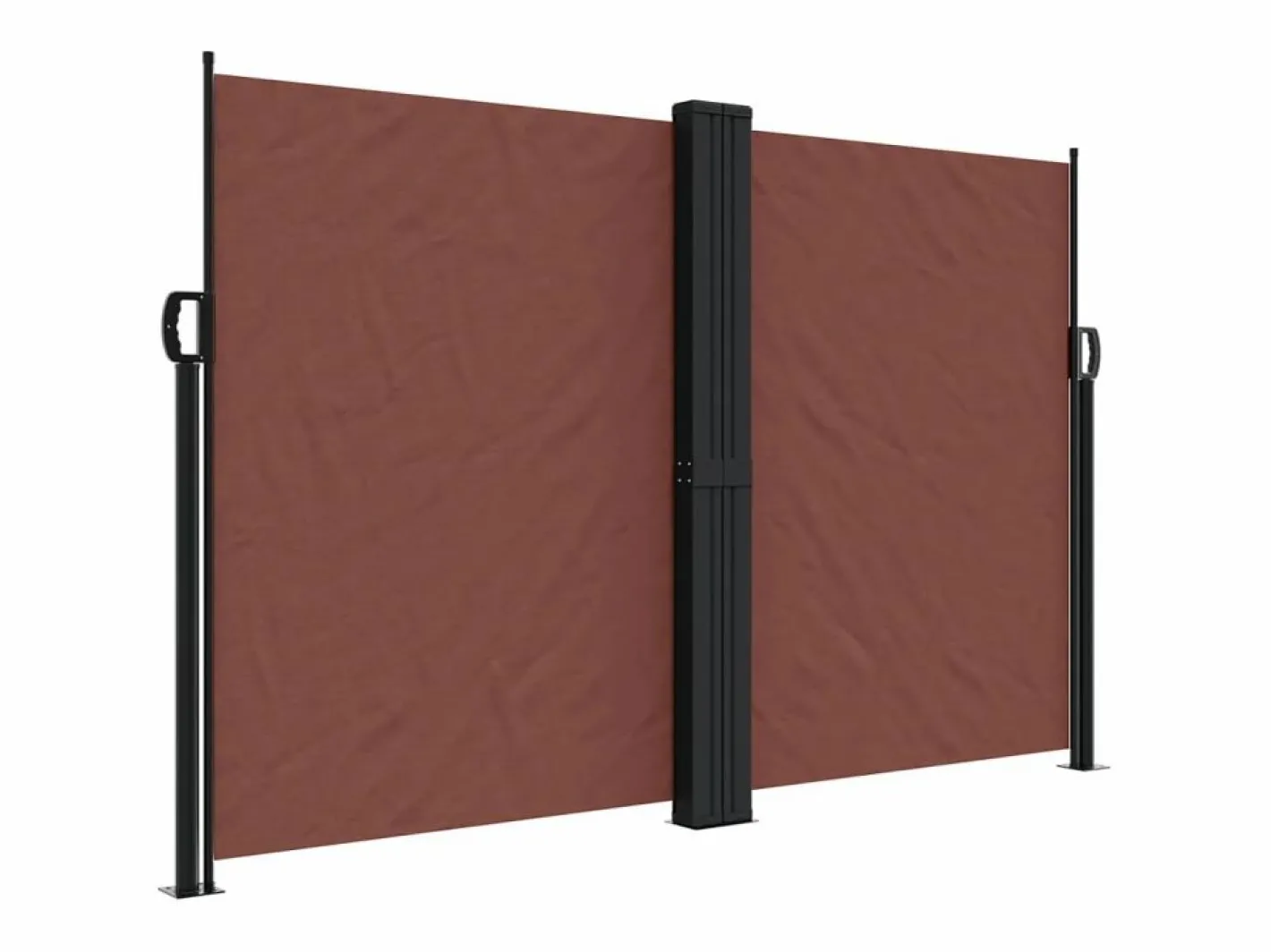 Toldo lateral retráctil marrón 160x600 cm ES838443^ New