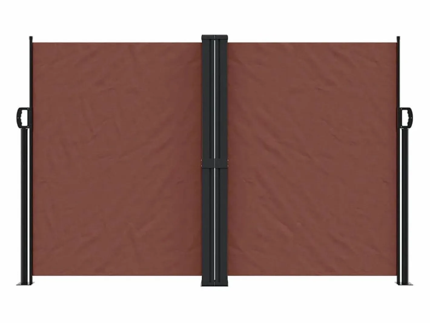 Toldo lateral retráctil marrón 160x600 cm ES838443^ New