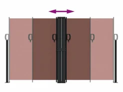 Toldo lateral retráctil marrón 140x600 cm ES293172 Marru00f3n Discount