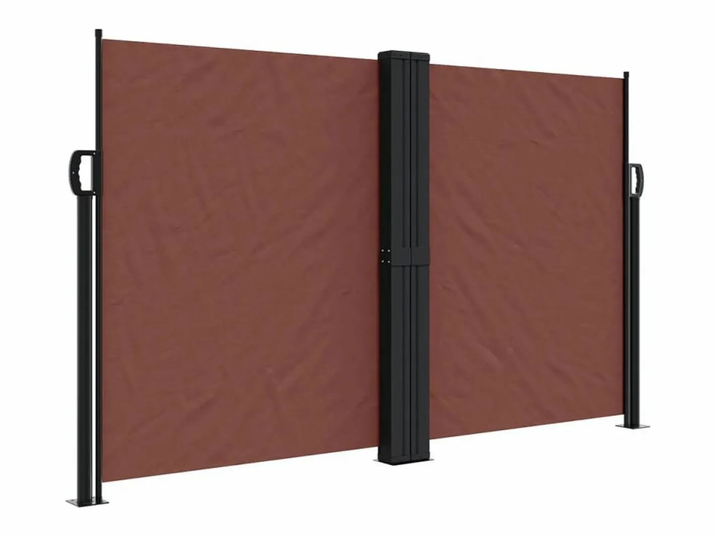 Marquesina|Toldo lateral retráctil marrón 140x1000 cm ES208415