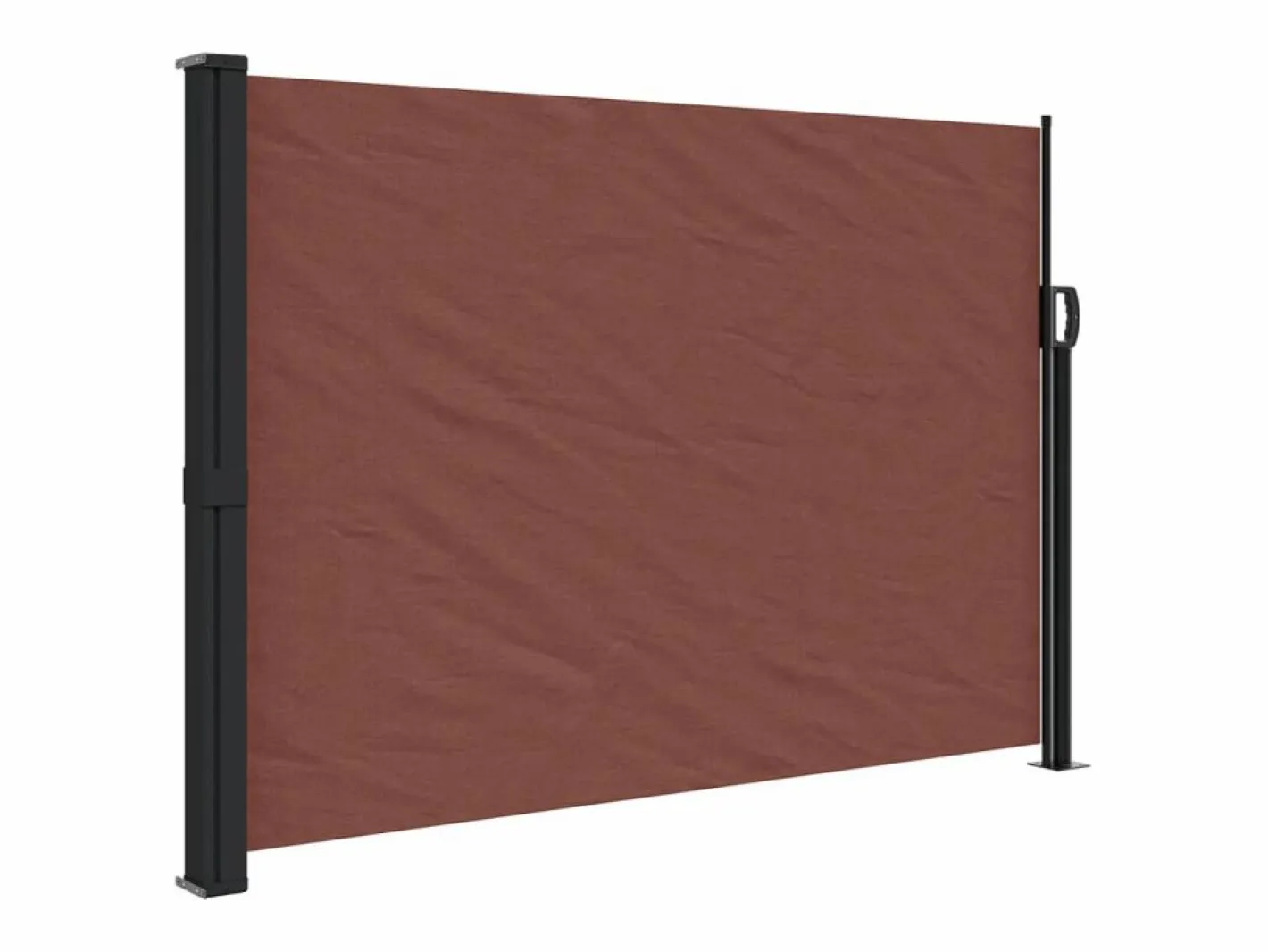 Marquesina|Toldo lateral retráctil marrón 140x500 cm ES561474