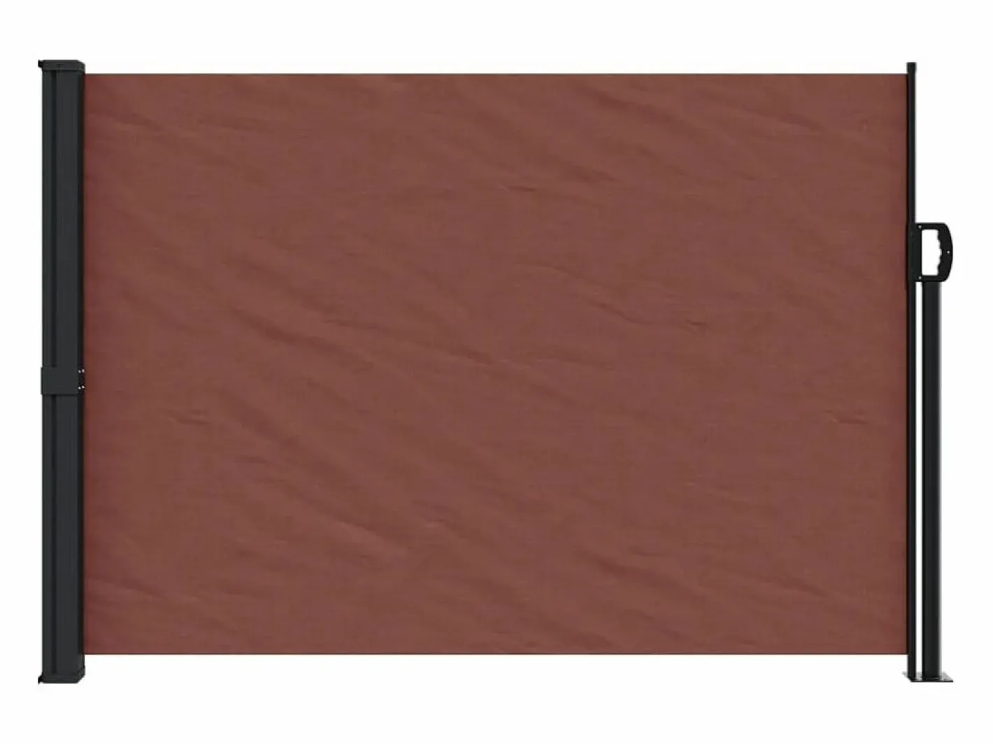 Marquesina|Toldo lateral retráctil marrón 140x500 cm ES561474