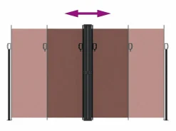 Toldo lateral retráctil marrón 200x1200 cm ES242856^ Discount