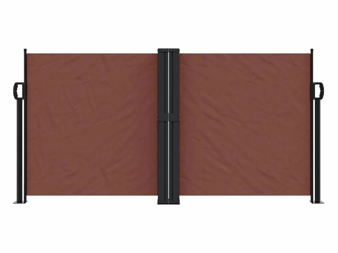 Marquesina|Toldo lateral retráctil marrón 120x1000 cm ES842373