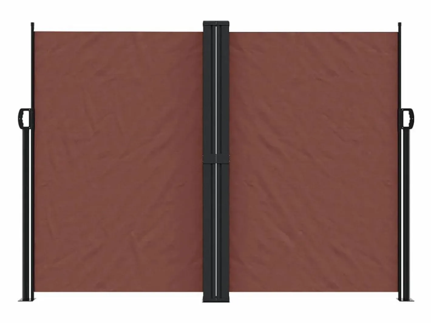 Marquesina|Toldo lateral retráctil marrón 180x600 cm ES756111