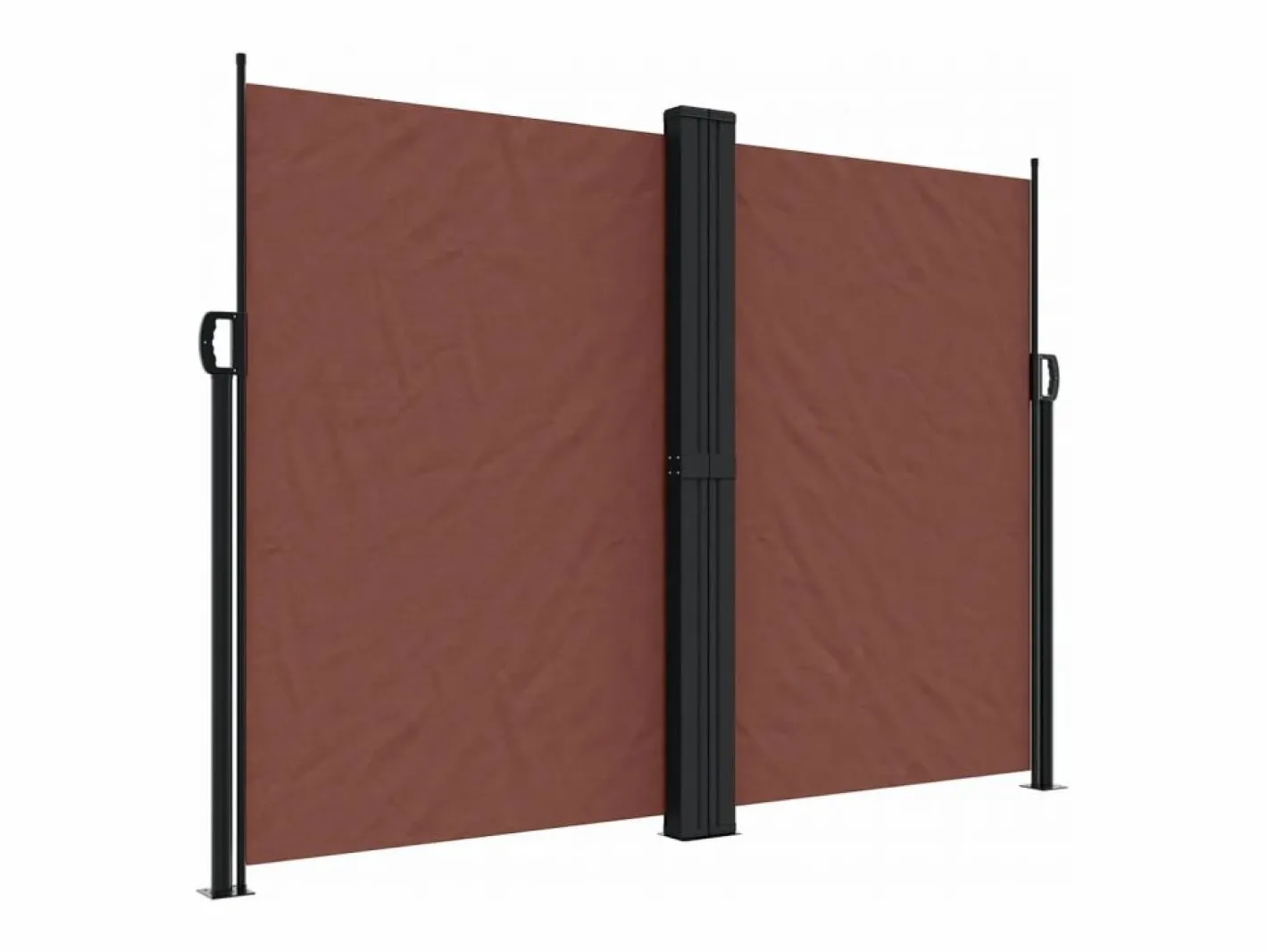 Marquesina|Toldo lateral retráctil marrón 180x1200 cm ES486130