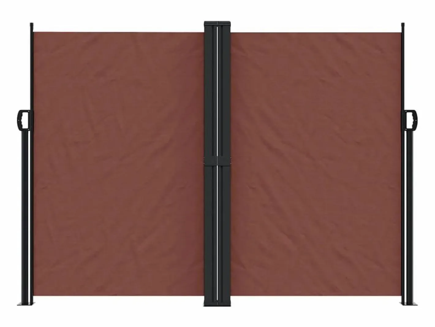 Marquesina|Toldo lateral retráctil marrón 180x1200 cm ES486130