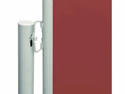 Toldo lateral retráctil para patio 220x600 cm ES788001 Rojo Clearance