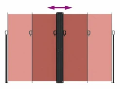 Toldo lateral retráctil terracota 220x1200 cm ES618859^ Online