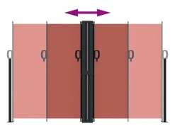 Toldo lateral retráctil terracota 160x1000 cm ES117876^ Discount