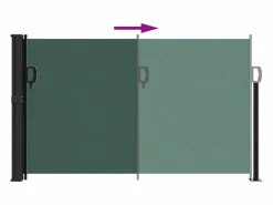 Toldo lateral retráctil oscuro 120x300 cm ES795820 Verde New