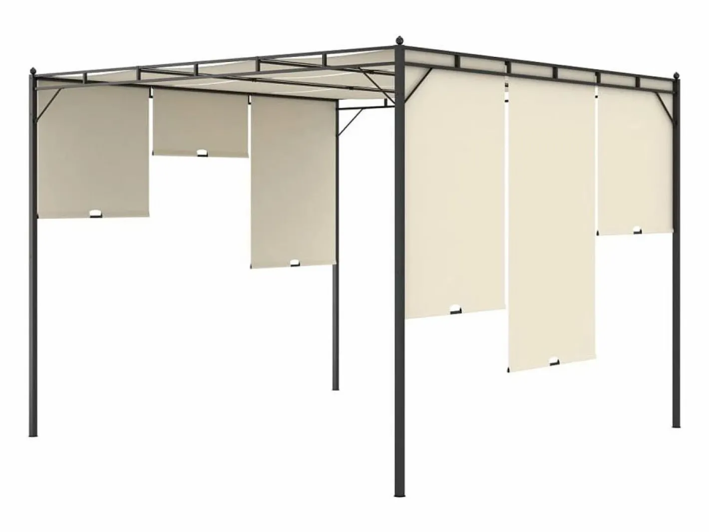 Toldo Lof con cortina lateral crema 2,25x3x3 m^vidaxl Online