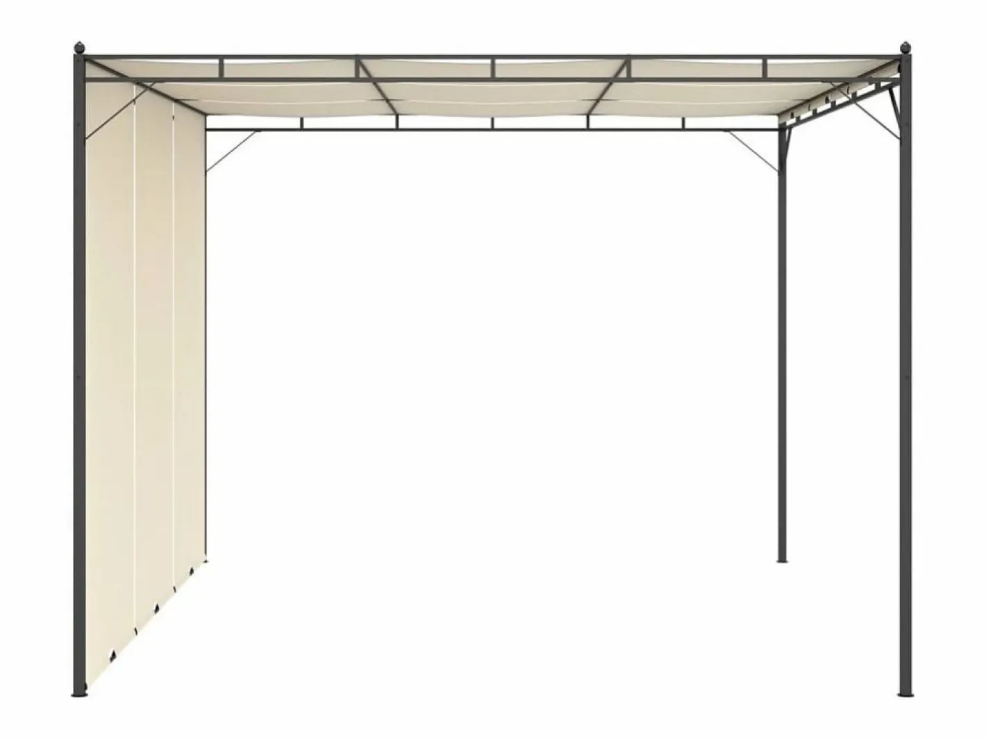 Toldo Lof con cortina lateral crema 2,25x3x3 m^vidaxl Online