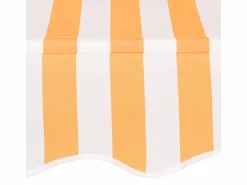 Toldo manual retráctil 100 cm y blanco a rayas ES980219^