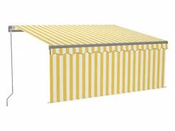 Toldo manual retráctil con persiana LED blanco 3x2,5m ES281127^ Online