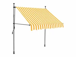 Toldo manual retráctil con LED blanco y 100 cm ES772671^ Best