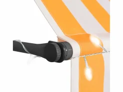 Toldo manual retráctil con LED blanco y 100 cm ES772671^ Best
