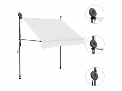 Toldo manual retráctil con LED 100 cm ES231825^ Discount