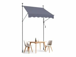 Toldo Manual Retráctil SucceBuy Para Terraza 149,86 x 119,38 cm Con Manivela Oscuro Toldo Parasol Retráctil Gris Outlet