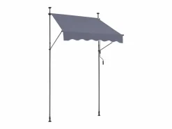 Toldo Manual Retráctil SucceBuy Para Terraza 149,86 x 119,38 cm Con Manivela Oscuro Toldo Parasol Retráctil Gris Outlet