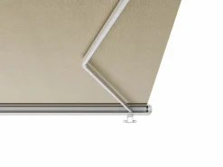Vente-unique Toldo motorizado con luces LEDs con cofre y sensor de viento 5 x 3,5 m - beige - GALAXA Beige / Blanco Outlet