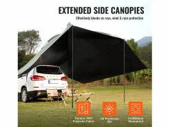 Toldo para Vehículo SucceBuy, Cubierta Sombra 305 x 213 cm, PU2000mm UV50+, para Camiones, SUV, Furgonetas, Autocaravanas^ New