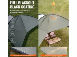 Toldo para Vehículo SucceBuy, Cubierta Sombra 305 x 213 cm, PU2000mm UV50+, para Camiones, SUV, Furgonetas, Autocaravanas^ New