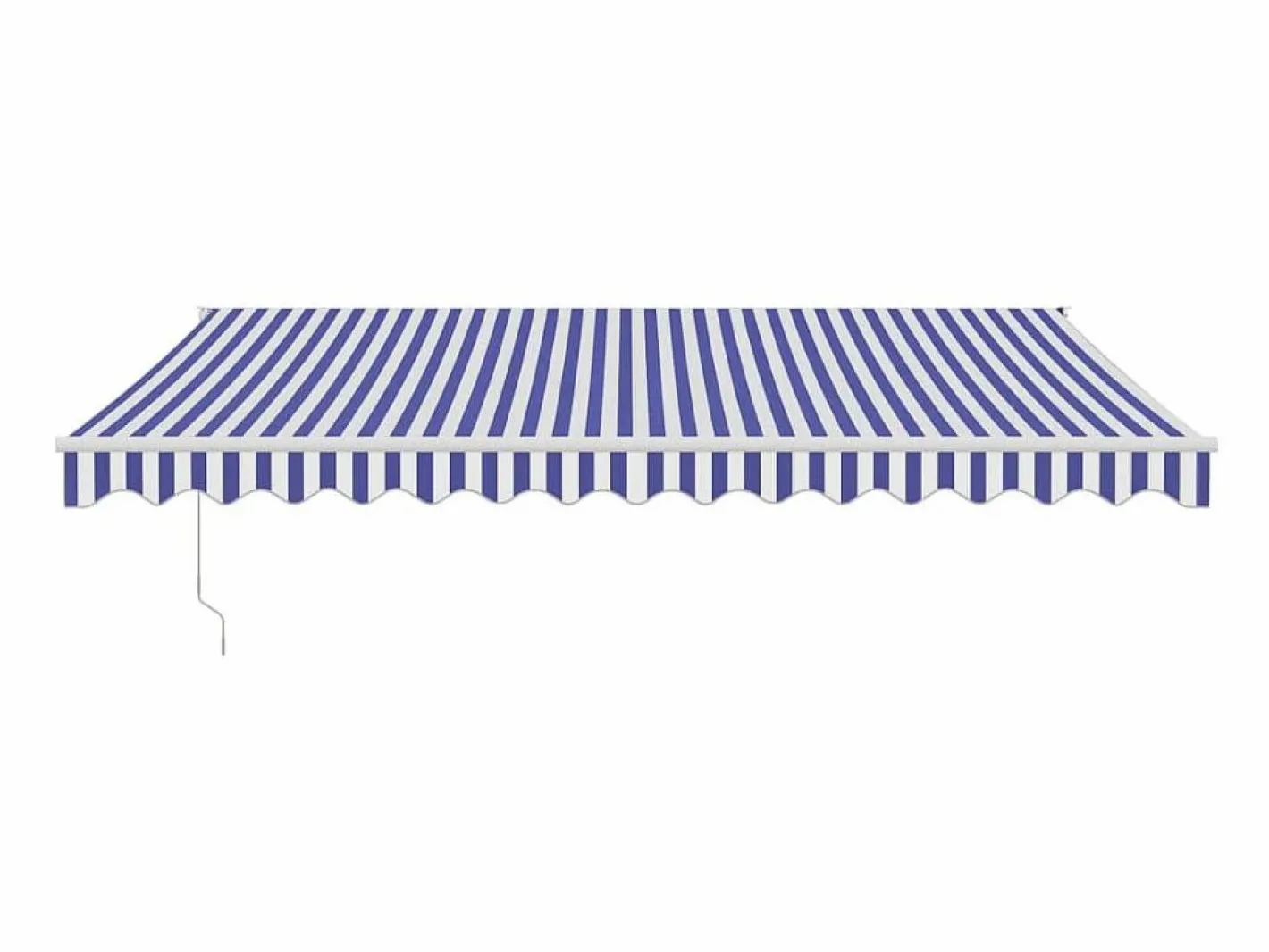 Toldo retráctil aluminio y tela y blanco 4,5x3 m ES65221 Azul Discount