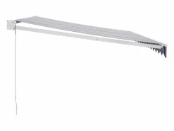 Toldo retráctil aluminio y tela y blanco 4,5x3 m ES65221 Azul Discount