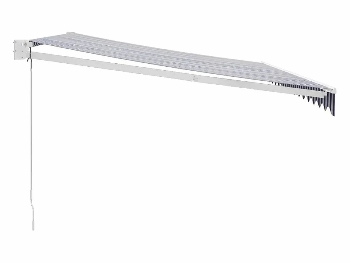 Toldo retráctil aluminio y tela y blanco 4,5x3 m ES65221 Azul Discount