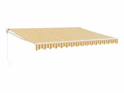 Toldo retráctil aluminio y tela y blanco 4,5x3 m ES20488^ New