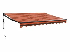 Toldo retráctil automático naranja y marrón 3,5x2,5 m ES82634 Multicolor Clearance