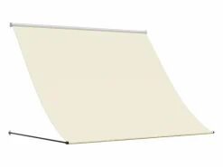 Toldo retráctil de tela y acero 250x150 cm ES880029 Crema Sale