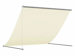 Toldo retráctil de tela y acero 250x150 cm ES880029 Crema Sale