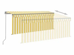 Toldo retráctil manual con persiana y blanco 3x2,5 m ES954805^ Clearance