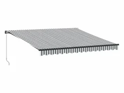 Toldo retráctil manual y blanco 400x300 cm ES500697 Gris antracita Clearance