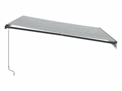 Toldo retráctil manual y blanco 400x300 cm ES500697 Gris antracita Clearance