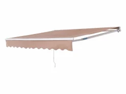 Toldo Retráctil Manual para Patio SucceBuy, 305 x 244 CM, Toldo Retráctil para Patio, Refugio Solar con Manivela^ Best